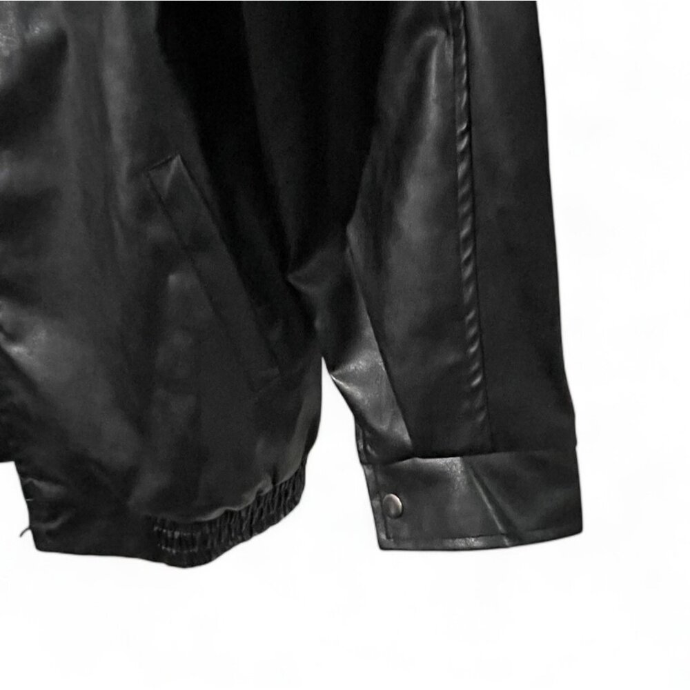 AUTOMET Womens Oversized Leather Jackets Faux Suede Motorcycle Coats, New - Picture 10 of 13